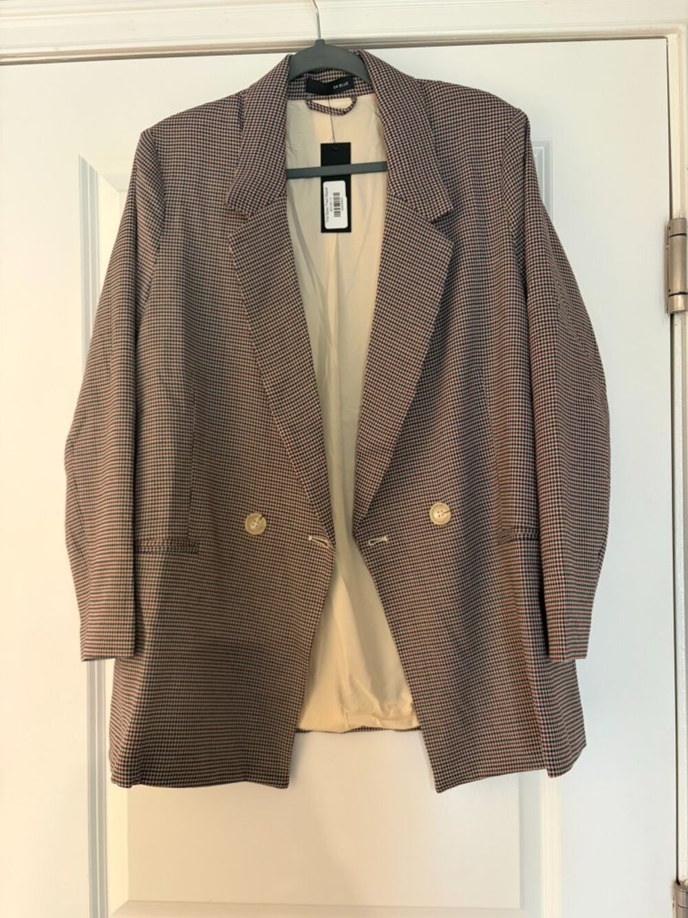 NWT On Blue Plaid Oversize Blazer NWT - Small
